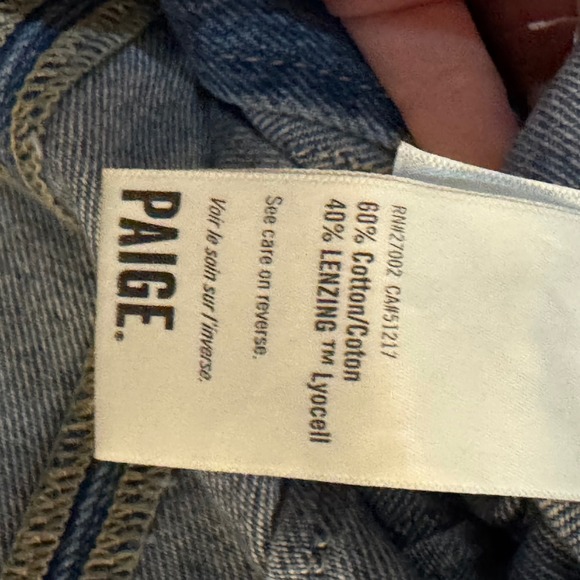 NWT PAIGE Pacey Cropped Denim Jacket Raw Hem Selah Blue Women S $249 - Picture 6 of 11